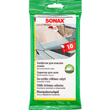 SONAX Салфетки для очистки стекол 1уп.х10шт