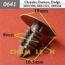 Автокрепеж для Chrysler, Daewoo, Dodge