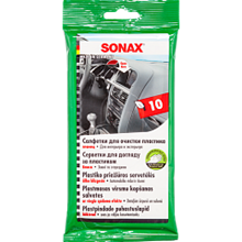 SONAX Салфетки для очистки пластика 1уп.х10шт